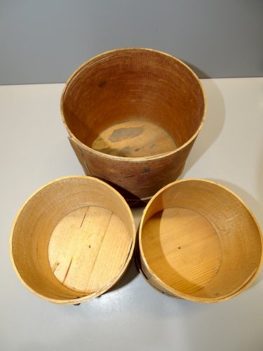 -LOT de 3 MESURES EN BOIS SANS MARQUAGE ART POPULAIRE DECO CUISINE    D