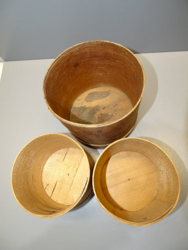 -LOT de 3 MESURES EN BOIS SANS MARQUAGE ART POPULAIRE DECO CUISINE    D