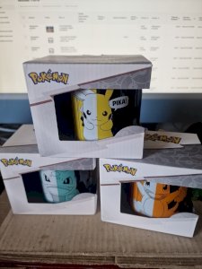 lot de 3 MUGS POKEMON - AUCHAN - Carapuce / 320 ML, NEUF