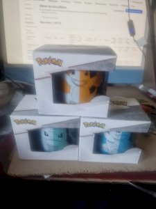 lot de 3 MUGS POKEMON - AUCHAN - Carapuce / 320 ML, NEUF