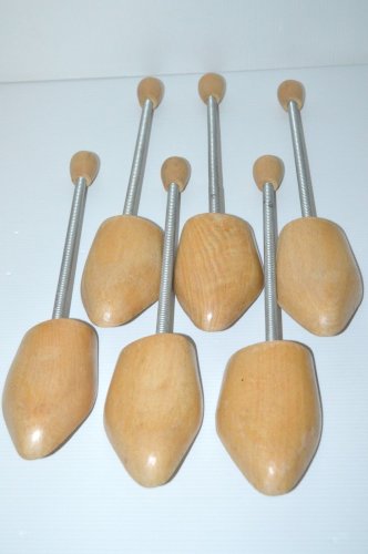-LOT de 3 Paires de FORMES A CHAUSSURES BOIS et Métal XXe pointure 37/38