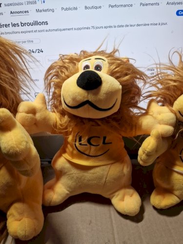 Lot De 3 Peluches Lion LCL le crédit lyonnais tour de France 2020cyclisme