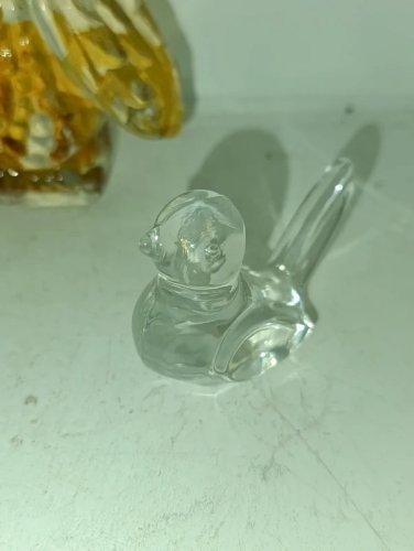 lot de 3 petites sculptures en verre  en bon etat