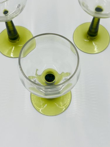 Lot de 3 verres à vin Roemer lisses