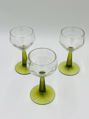 Lot de 3 verres à vin Roemer lisses