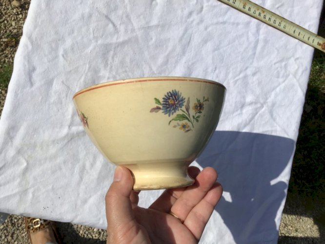 Lot de 4 ANCIEN BOL DÉCOR  cuisine vintage faïence