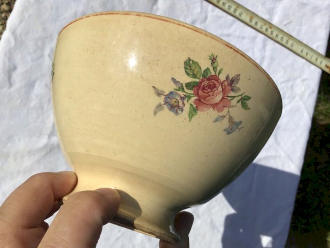 Lot de 4 ANCIEN BOL DÉCOR  cuisine vintage faïence