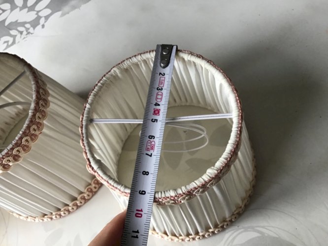 LOT DE 4 ANCIENS PETITS ABAT JOUR EN TISSUS PLISSE   A PINCE Style Napoléon TBE