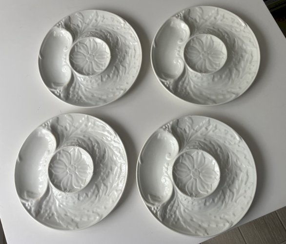 lot de 4 assiettes a artichaut antipasti en faience de Gien