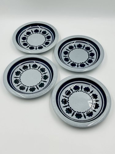 Lot de 4 assiettes Boch Baltic vintage