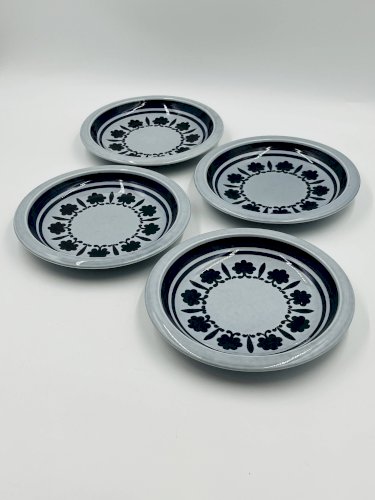 Lot de 4 assiettes Boch Baltic vintage