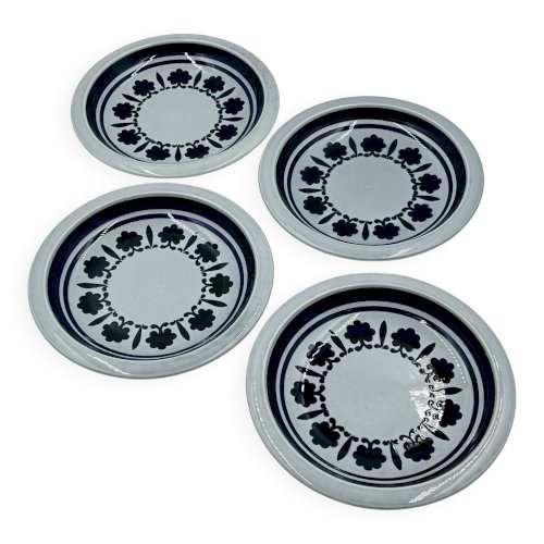 Lot de 4 assiettes Boch Baltic vintage