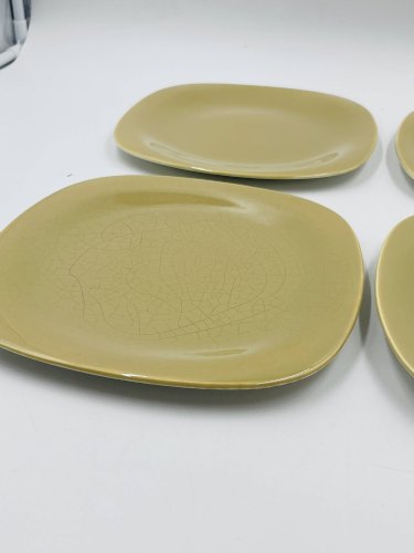 Lot de 4 assiettes Boch La Louvière – Séduction – Années 60