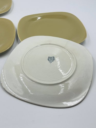 Lot de 4 assiettes Boch La Louvière – Séduction – Années 60