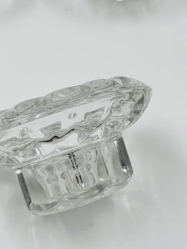 Lot de 4 Bougeoirs Cristal Ciselé Bolsius France 70s