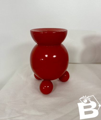 Lot de 4 bougeoirs suédois en bois – Années 50