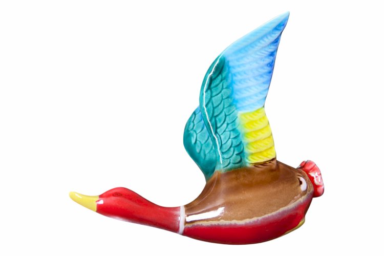 Lot de 4 canards muraux Ferla Vallauris – céramique vintage – années 50