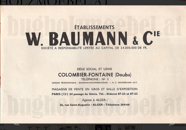 Lot de 4 chaises Baumann bistro cuisine bois et linoléum - 1955 - No Thonet