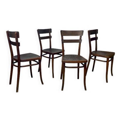 Lot de 4 chaises Thonet en hêtre – Modèle n°651