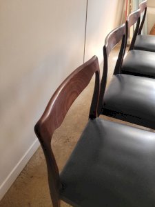 Lot de 4 chaises vintage style Niels Otto Moller