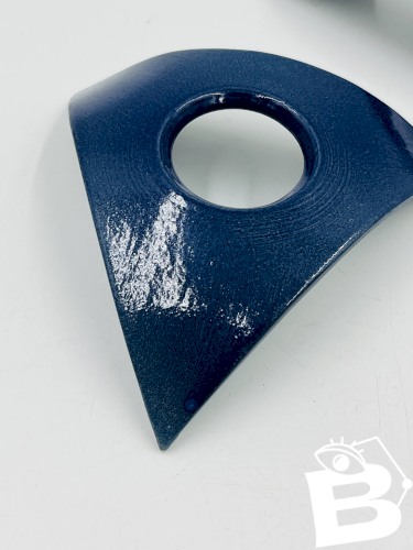 Lot de 4 coquetiers design en céramique bleue signés Malice
