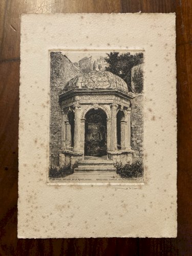 Lot De 4 Gravure originale Léopold Robin Baux de Provence Saint Trophime Arles