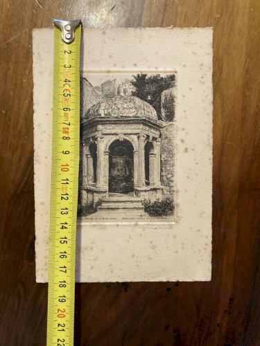 Lot De 4 Gravure originale Léopold Robin Baux de Provence Saint Trophime Arles