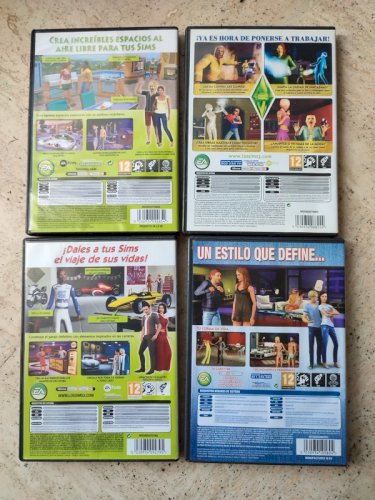 Lot de 4 jeux pc d extension et d accessoires pour les sims4 en espagnol