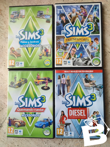 Lot de 4 jeux pc d extension et d accessoires pour les sims4 en espagnol