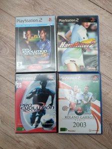 Lot de 4 jeux ps2, pes , roland garros etc
