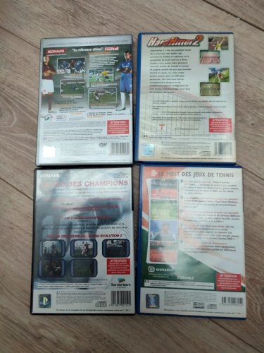 Lot de 4 jeux ps2, pes , roland garros etc