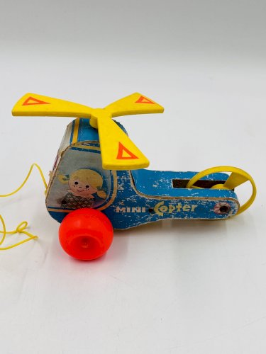 Lot de 4 jouets en bois Fisher-price années 60