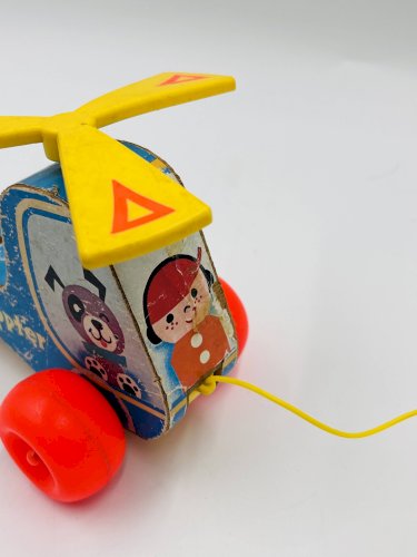 Lot de 4 jouets en bois Fisher-price années 60