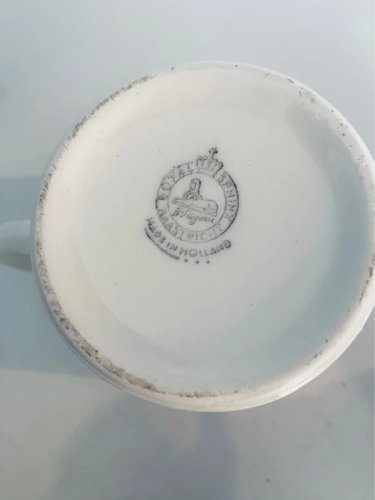 Lot de 4 Mugs Vintage Royal Sphinx Maastricht – Motif Cachemire / Bohème