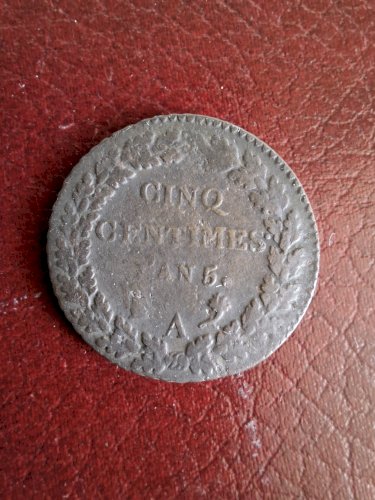 Lot de 4 pièces de 5 centimes An 5, 7 et 8 dont An 7/5 D