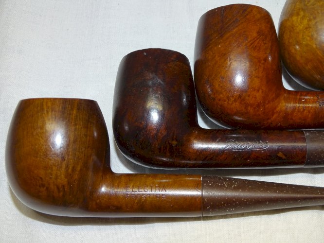 -LOT de 4 PIPES ANCIENNES LMR - BRUYERE - ROPP - ELECTRA PRESTIGE JUS de GRENIER