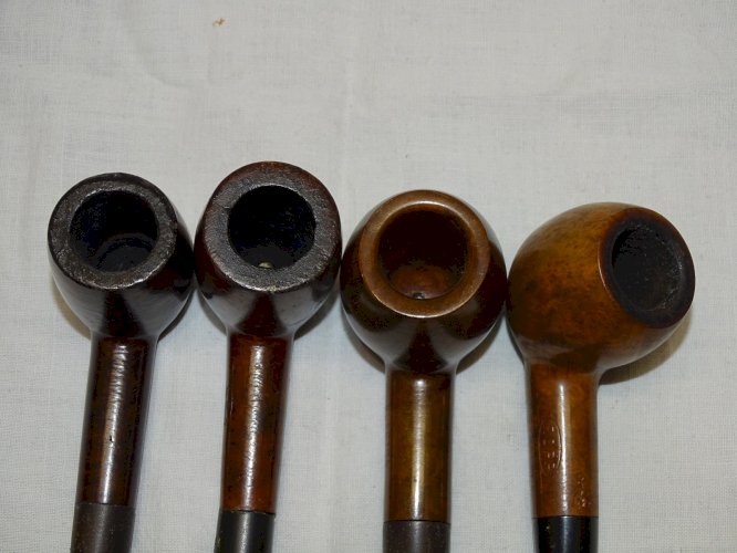 -LOT de 4 PIPES ANCIENNES LMR - BRUYERE - ROPP - ELECTRA PRESTIGE JUS de GRENIER