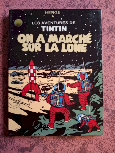 Lot de 4 tableaux peints à la main et laqués Tintin