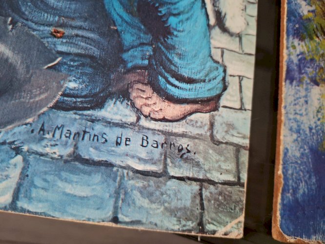 Lot de 4 tableaux poulbots ou titis parisiens vintage, décoration rétro