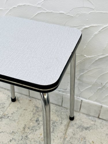 Lot de 4 tabourets vintage en formica gris et chrome