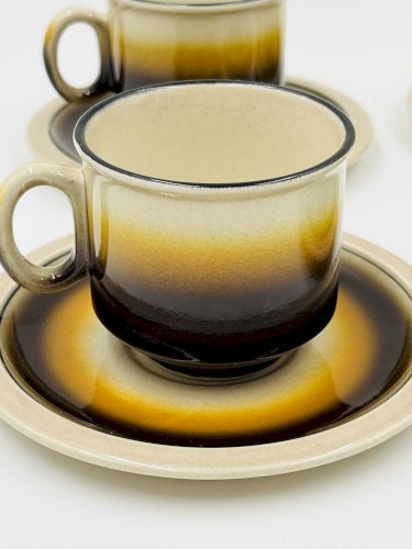 Lot de 4 tasses et sous-tasses Islande - Boch Belgium