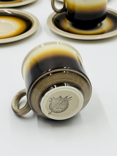 Lot de 4 tasses et sous-tasses Islande - Boch Belgium
