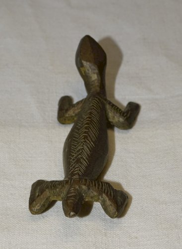 -LOT de 5 ANIMAUX EN LAITON ORIGINE SOUVENIRS DE VOYAGE EN AFRIQUE COLLECTION  D