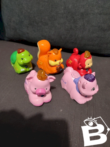 Lot de 5 animaux tut tut vtech en bon etat