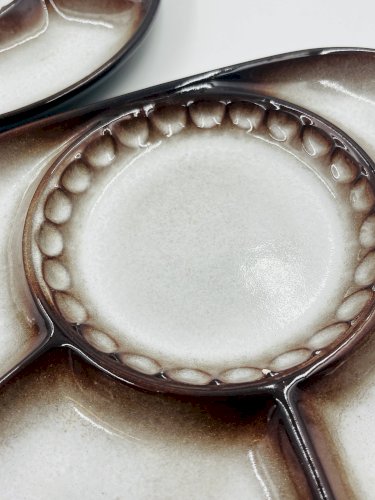 Lot de 5 assiettes compartimentées Steuler attribuées à Cari Zalloni