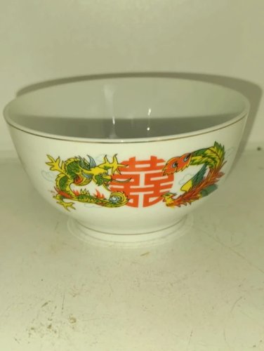 lot de 5 bols à riz  chinois decor dragon en bon etat