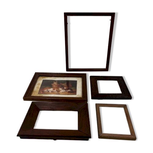 Lot de 5 cadres en bois