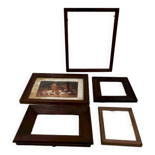 Lot de 5 cadres en bois
