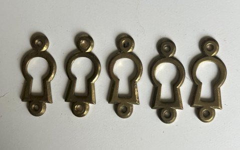 lot of 5 antique lock entries 32x13 mm