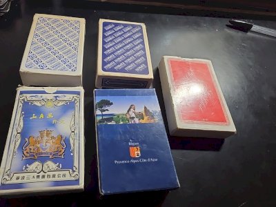 Lot De 5 Jeux De 54 Cartes Publicitaires